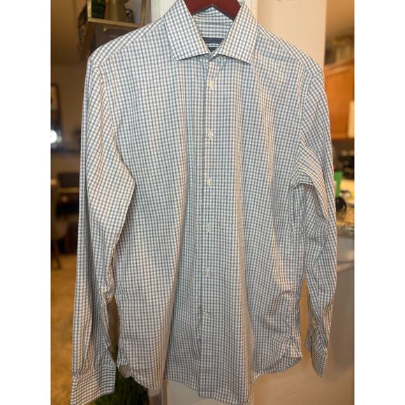 John Varvatos Men's Classif Fit Button Down Long Sleeve Dress Shirt Size 34/35 - Picture 2 of 5